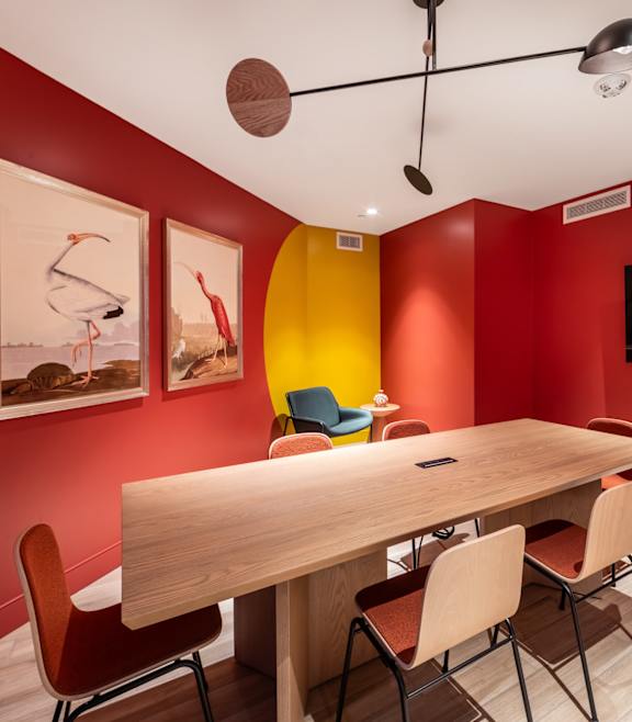 Conference room at Bevel Apartments in San Diego CA