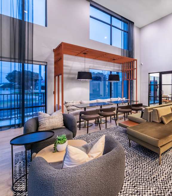 Social lounge at Luca Apartments in Austin TX