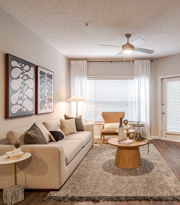 Living Room With TV at Willowest in Vinings, Atlanta