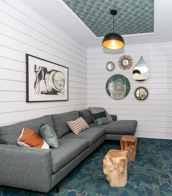 a living room with a fireplace and a television at Willowest in Collier Hills in Atlanta, GA