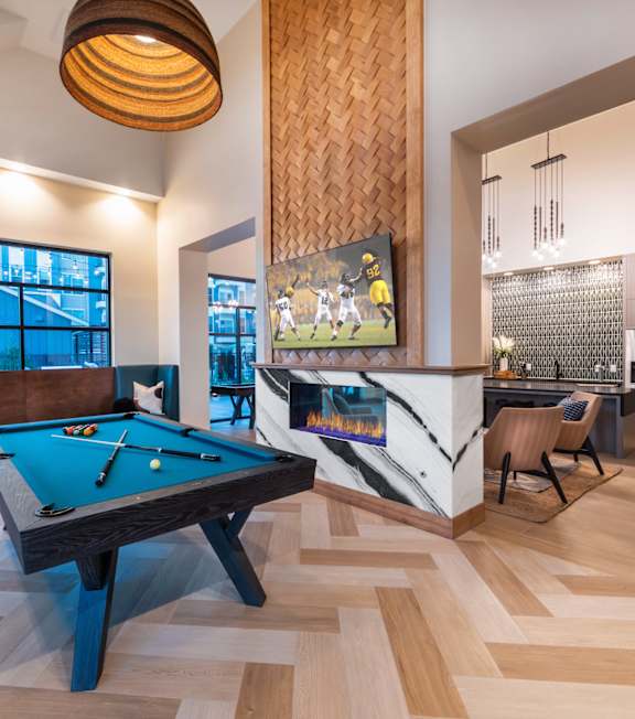 Pool table at 1900 Parmer Apartments in Austin TX