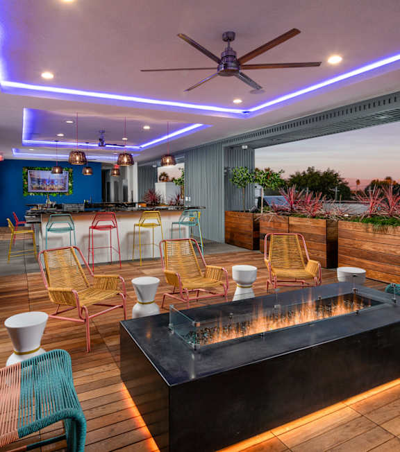 Clubhouse area at Chroma Apartment Homes