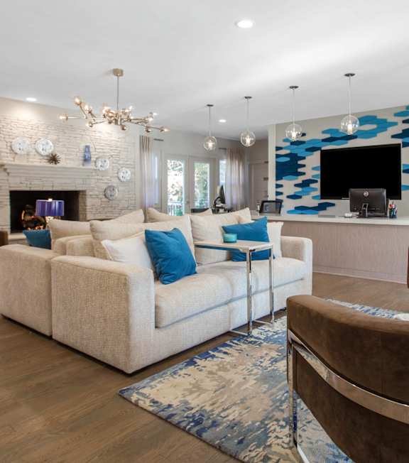 Living room sofa at Cobalt Springs Apartment Homes in Taylors SC