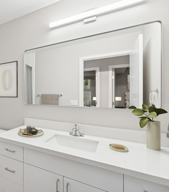 Bathroom at Riverpark Apartments in Redmond WA