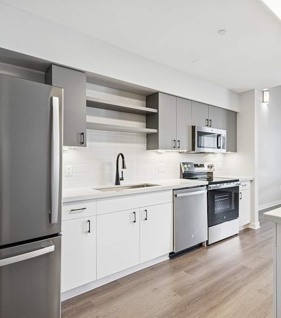 Kitchen at Riverpark Apartments in Redmond WA