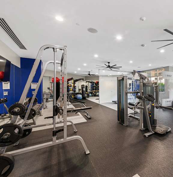 Fitness center at The Bradley in Alexandria VA