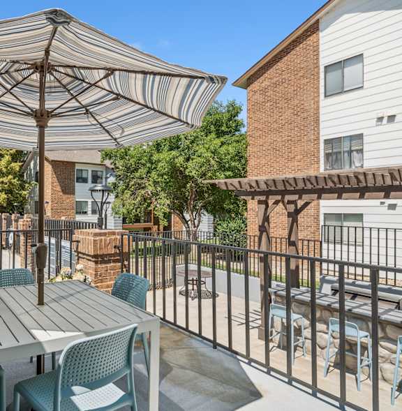 Outdoor area at Sky Rock Apartments in Longmont CO
