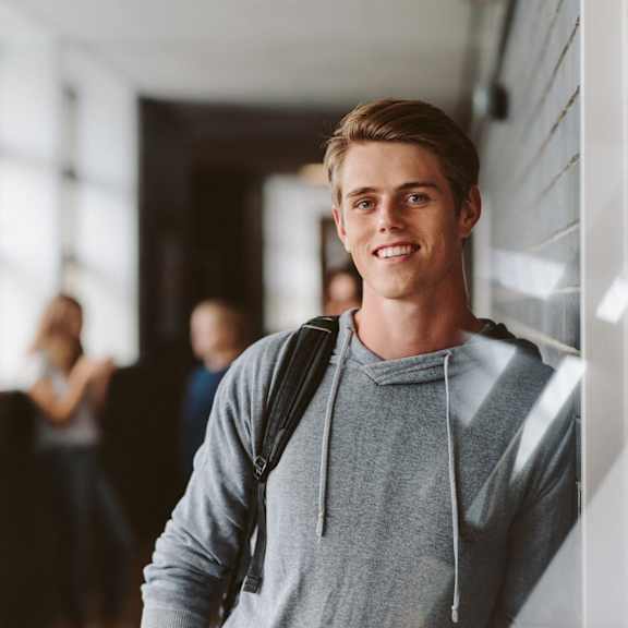 Smiling Male Student at The Edge, Chico, CA