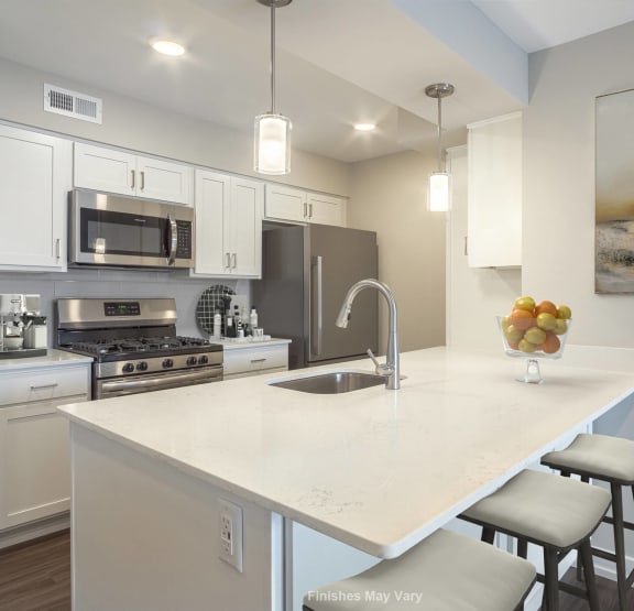 luxury kitchen at Hillside Apartments in Wixom, MI 48393