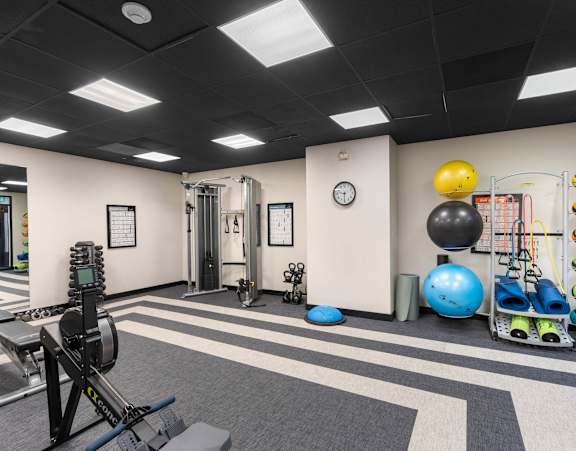 our gym is equipped with everything you need for a workout