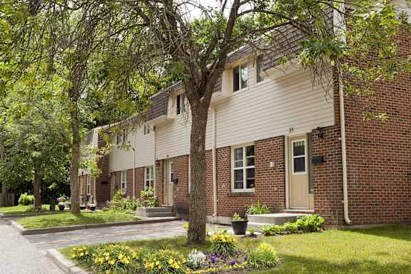 our apartments are located in a quiet neighborhood with trees