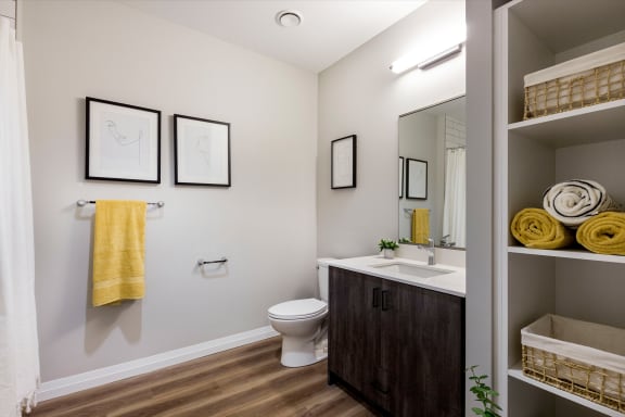 the preserve at ballantyne commons apartments bathroom with toilet sink and mirror