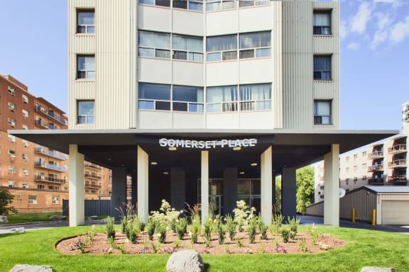 an office building with a sign that reads somerset place