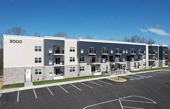 A large building with the number 3000 on it.
