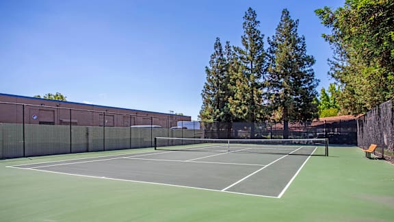 the tennis court at the club at highlands apartments at Valley Plaza Villages, Pleasanton, 94566