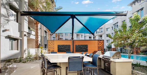 Outdoor seating at District at Scottsdale in Scottsdale AZ