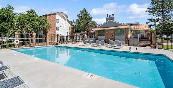 Pool at Sky Rock Apartments in Longmont CO