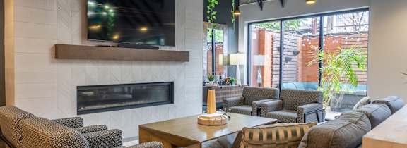 Outdoor courtyard at TLC Grand Apartments, Deerfield, IL 60015