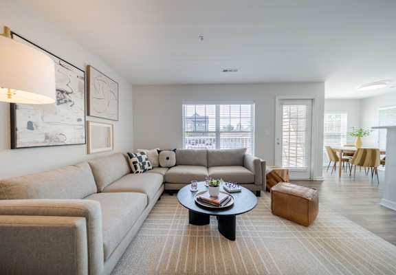 Dining area at The Residences at Stevens Pond in Saugus, MA
