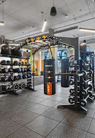 Training area in gym at Velaris Living Apartments, Colorado, 80205