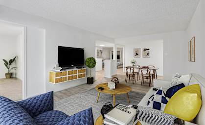 Living room with a TV at Vistas of Annandale, Virginia, 22003
