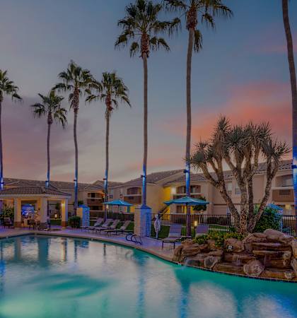 Resort-style swimming pool and heated spa - Arrowhead Landing Apartments