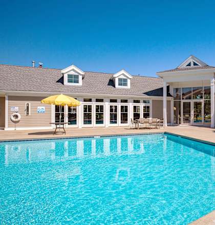 the swimming pool at our apartments at Rosemont Square Apartments, Massachusetts, 02368