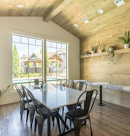 A dining room with a table and chairs at Timberridge Place Apartment Homes, Albany, 97322