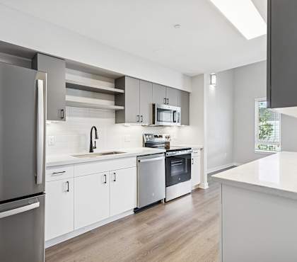 Kitchen at Riverpark Apartments in Redmond WA