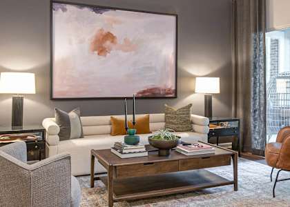 Modern Living Area at Crestline Cary, Cary, 27511