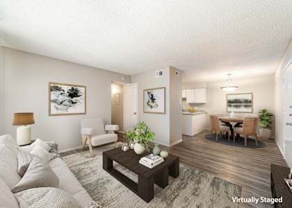 Modern Living Area at City-Base Vista, San Antonio, Texas