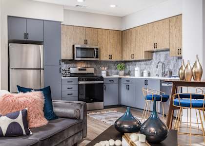 Modern kitchen at Altitude Apartments in South San Francisco CA