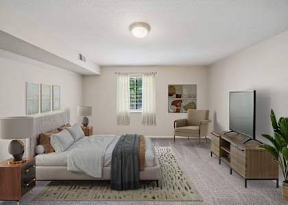 Living room at Sky Rock Apartments in Longmont CO
