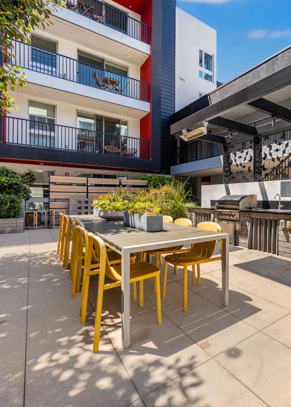Rooftop Outdoor Space at Domain WeHo Apartments, Santa Monica, California
