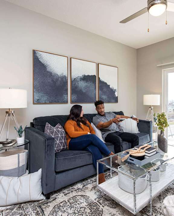 Modern Living Room at Cedarbrooke Place , Iowa , 50211
