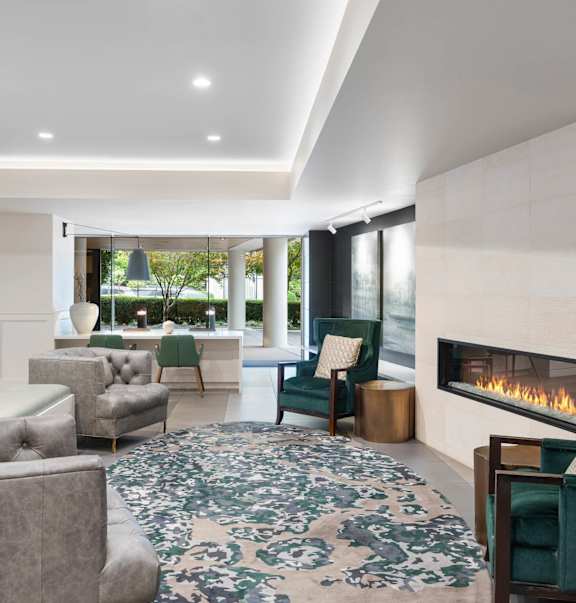Fireplace Lounge at Vista St. Clair, Portland, OR, 97205