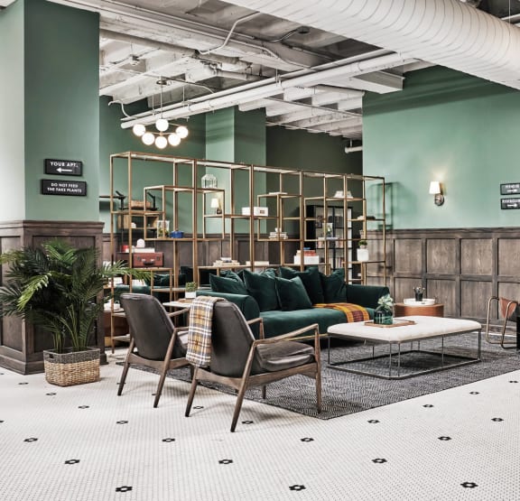 The Edison apartments social lounge