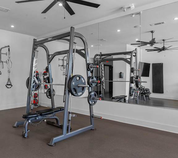 gym with a weight bench at Eastover Commons Residential, Jackson