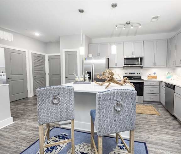 Bright Kitchen and Dining Area at Park Circle Village Apartments, North Charleston, SC