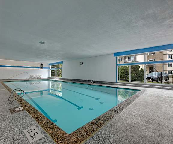 The indoor pool at Cambridge West Apartments. 