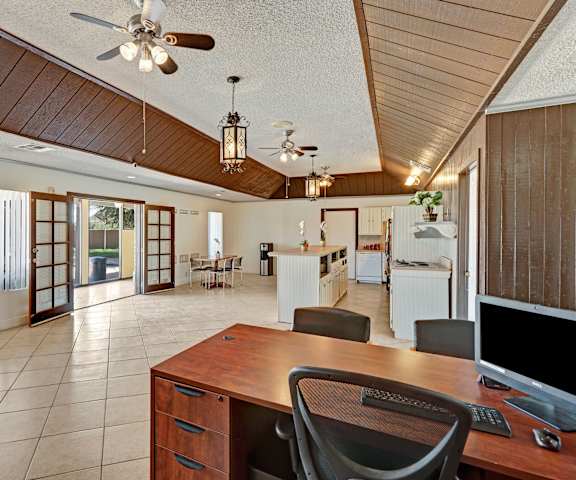 The leasing office and resident lounge at Avanti Townhomes. 