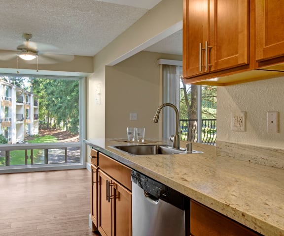 Adagio Kitchen and Dining Area Apartments in Bellevue, WA