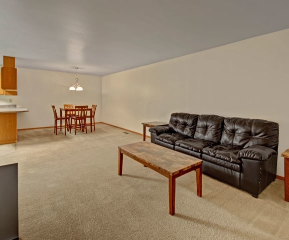 Living room at Dakota Apartments. Apartments for rent in Stanley, ND