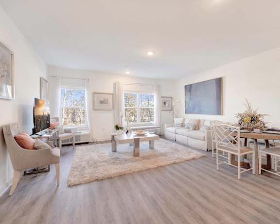A modern Living room at The Franklin at Hillsborough Apartments, Hillsborough, NJ 08844