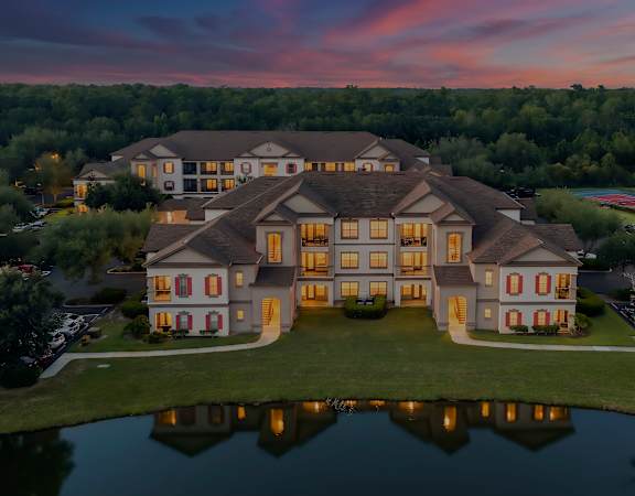 Delano at Cypress Creek view from the lake at dusk
