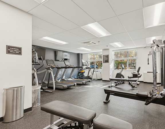 24-hour fitness center - Hill House at Chestnut HIll