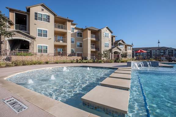 Sparkling Pool at Ten 06 at Joshua Station Apartments, Joshua, TX 76058