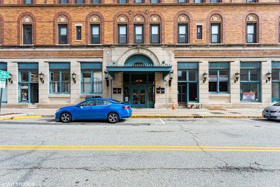 Blue car at Mohican Apartments, New London, 06320