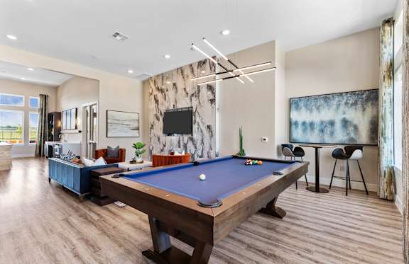 Game Room With Pool Table at Cobalt, Saginaw, TX, 76131