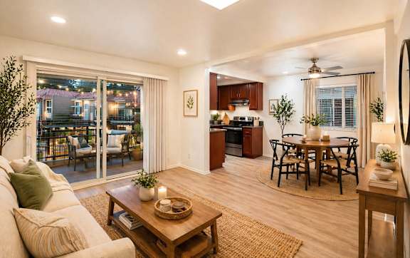 Bright Living Room at Bella Del Mar Apartments, Del Mar, CA, 92014